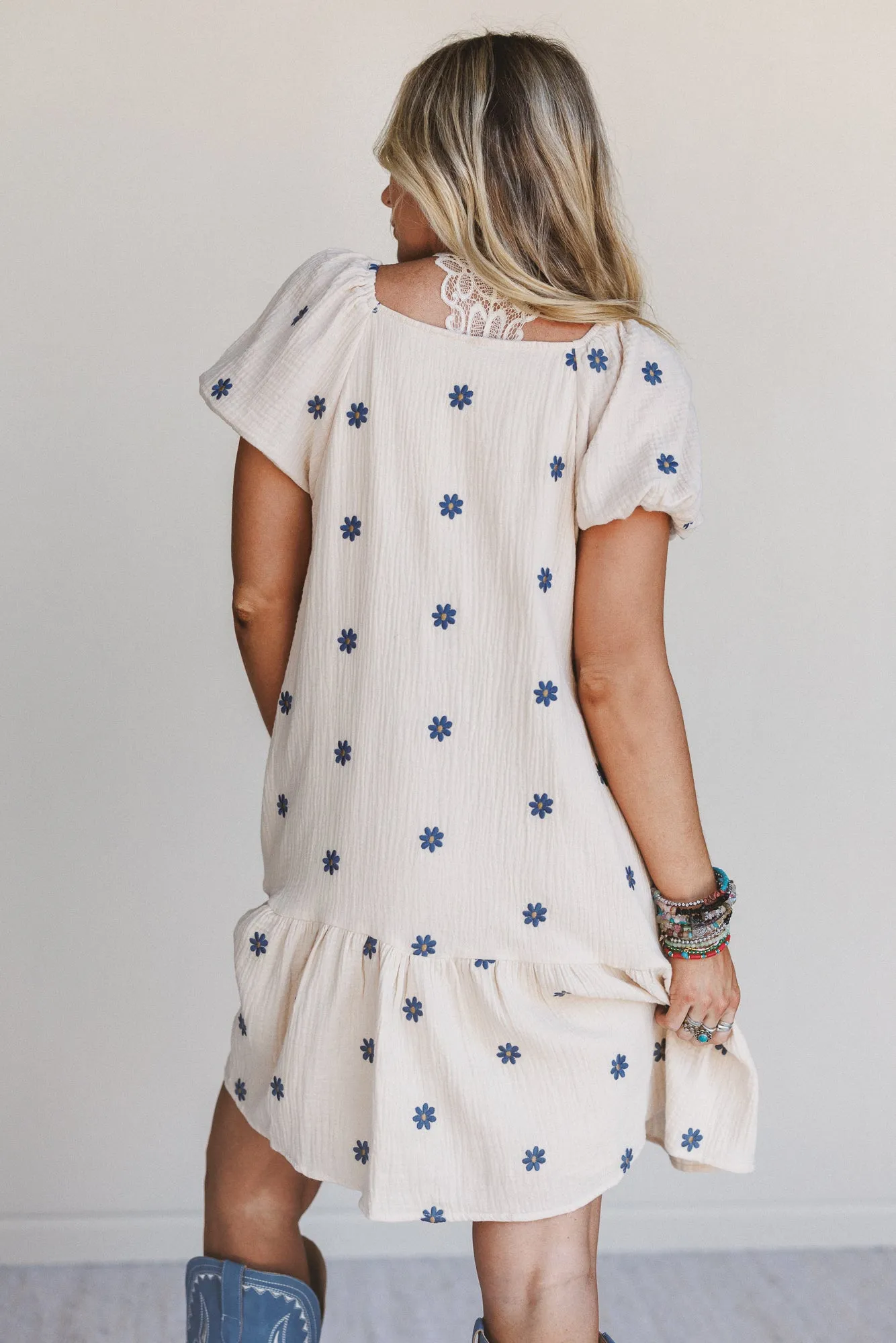 Savanna Spots Dress - Natural sold by Three Bird Nest product image thumbnail 5