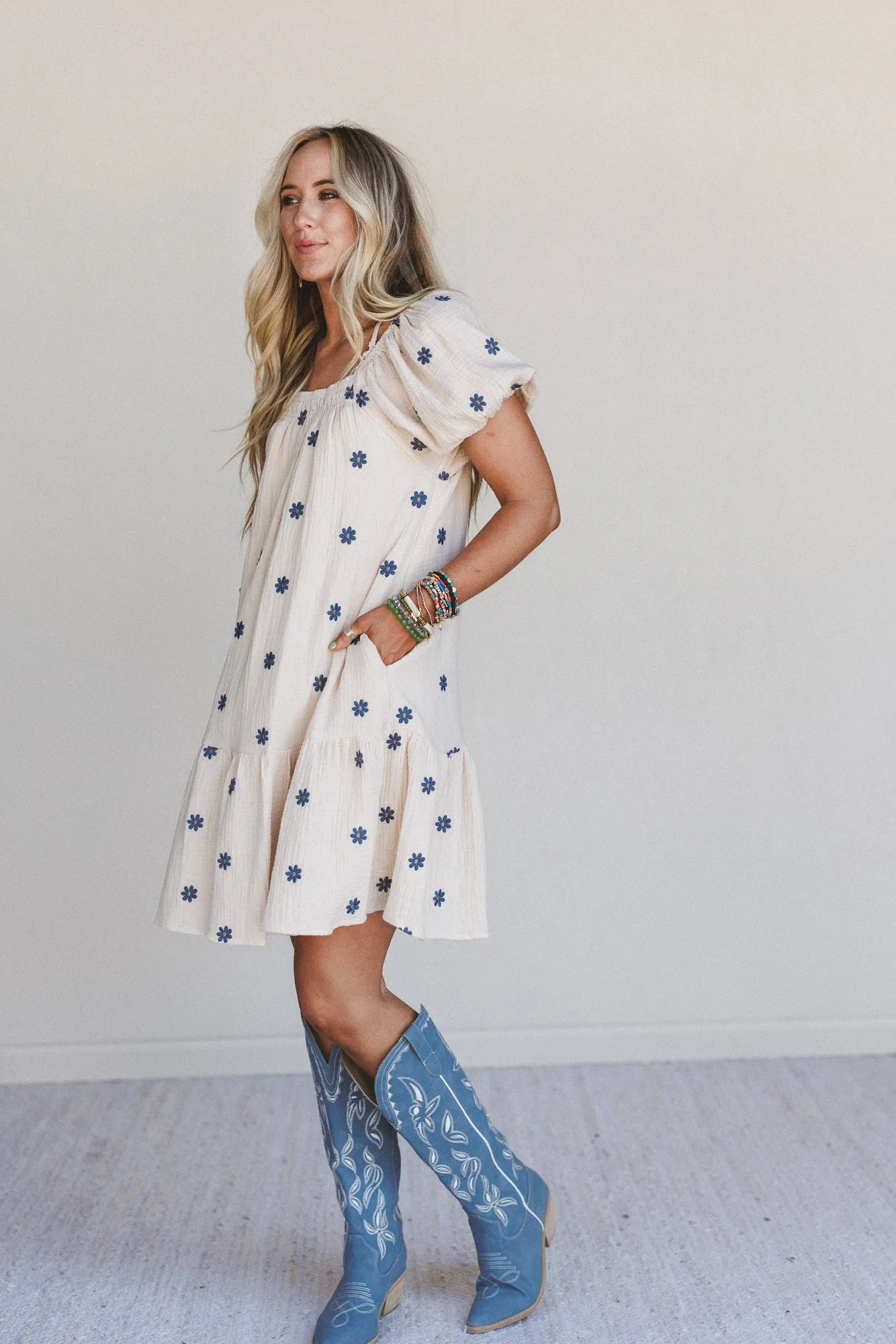 Savanna Spots Dress - Natural sold by Three Bird Nest product image thumbnail 4