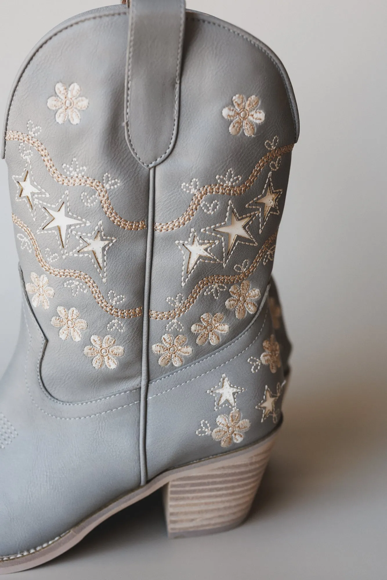 Cassy Embroidered Boots - Gray sold by Three Bird Nest product image thumbnail 4