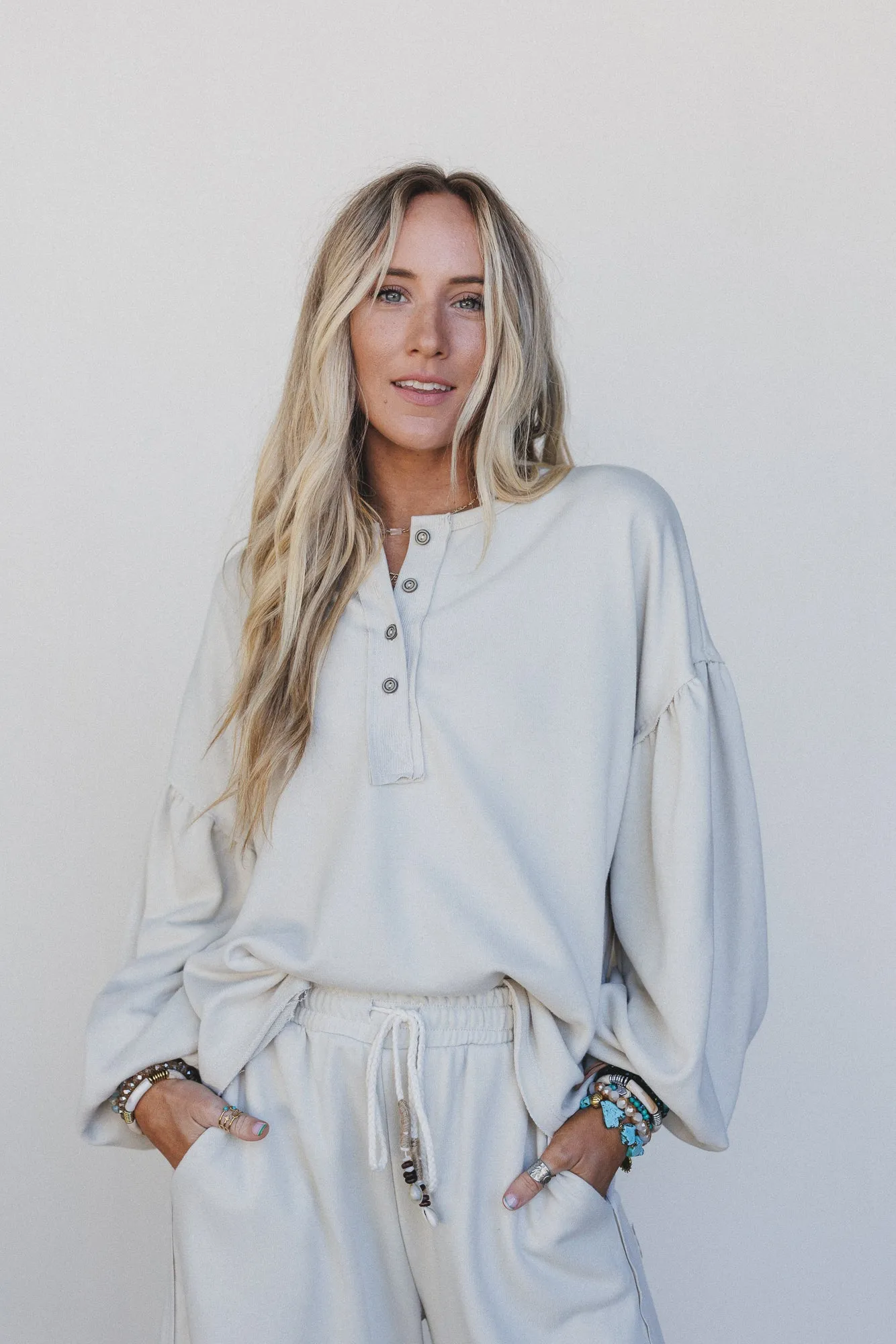 The Nest Laid Back Love Top - Beige sold by Three Bird Nest product image thumbnail 4