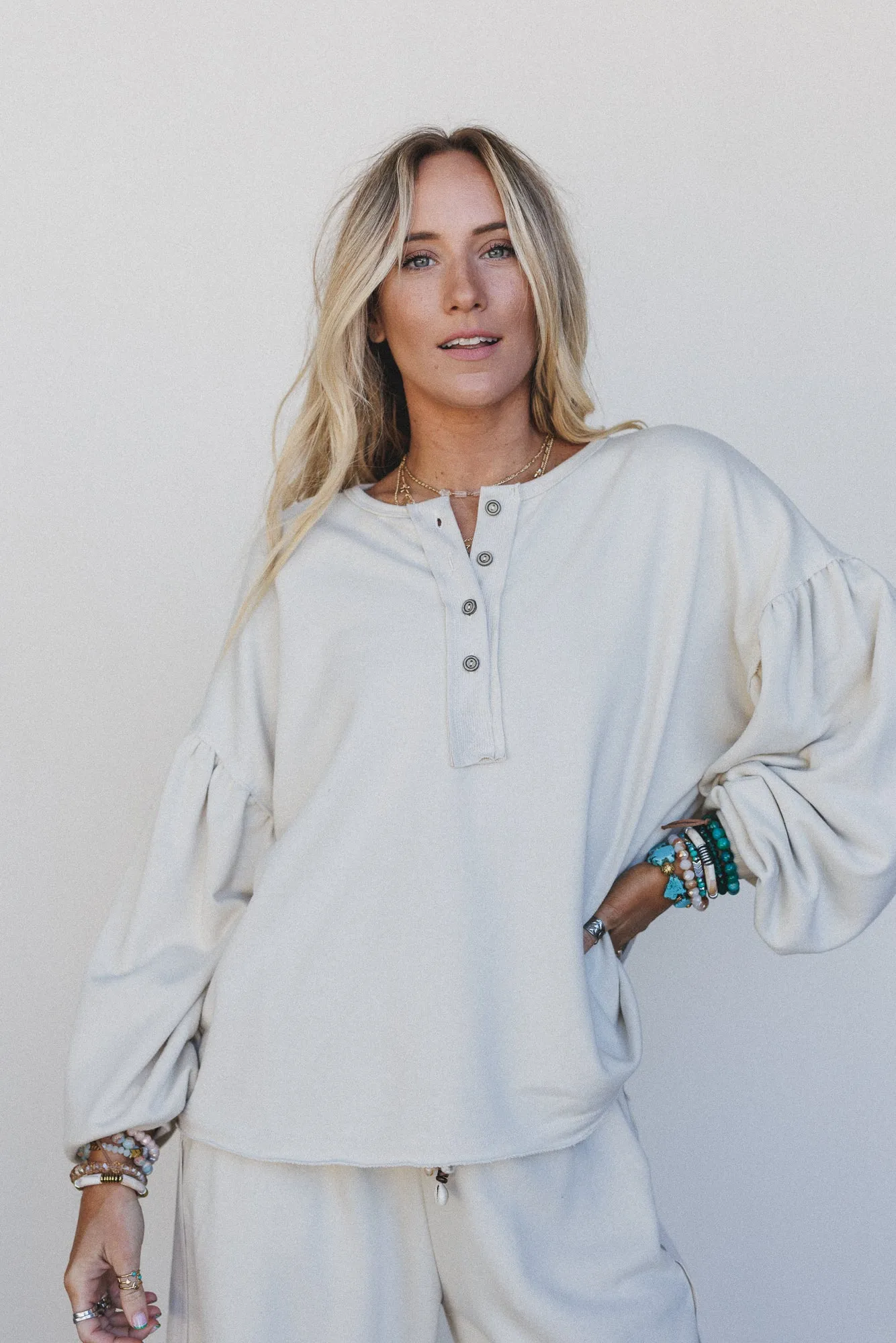 The Nest Laid Back Love Top - Beige sold by Three Bird Nest product image thumbnail 5