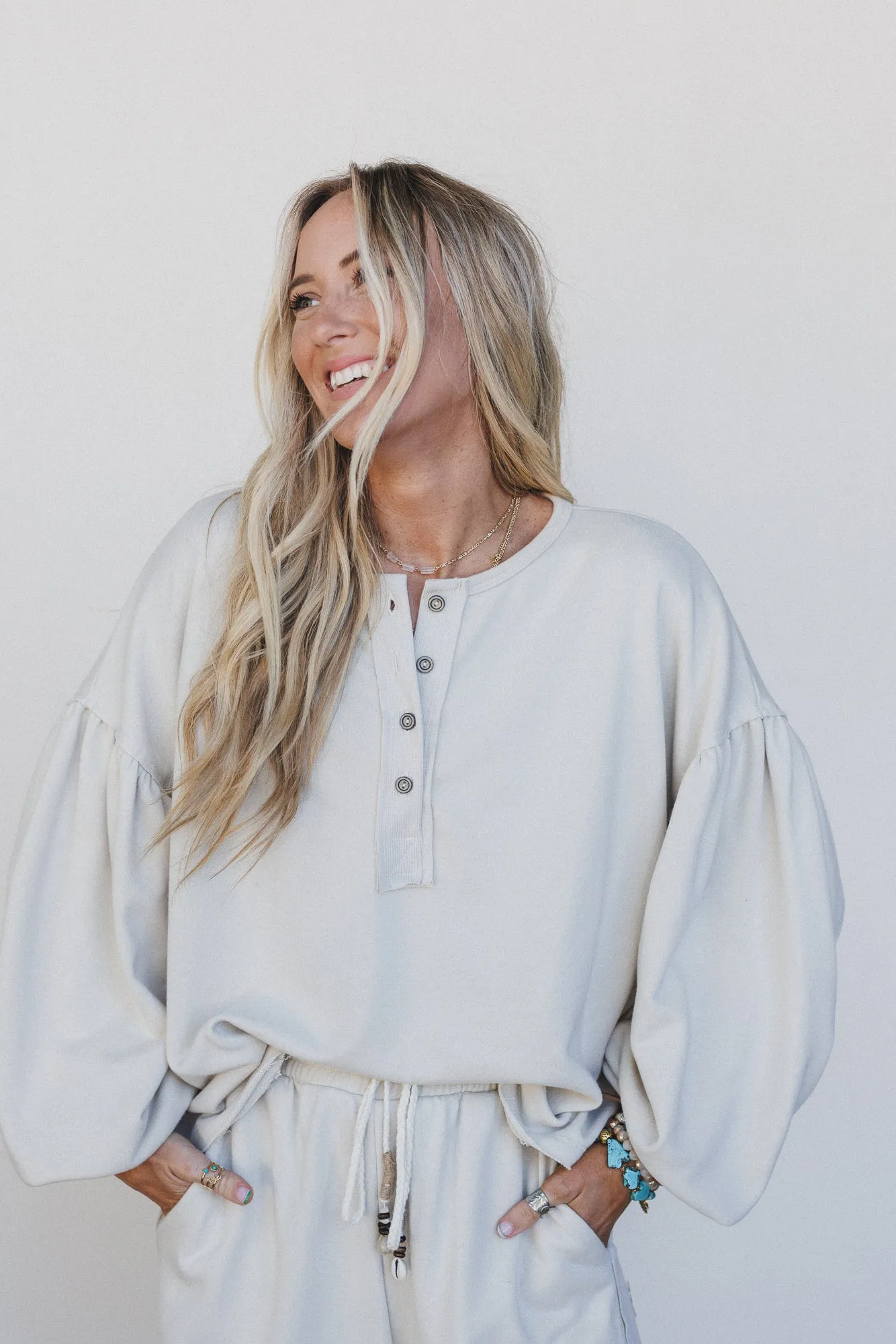 The Nest Laid Back Love Top - Beige sold by Three Bird Nest