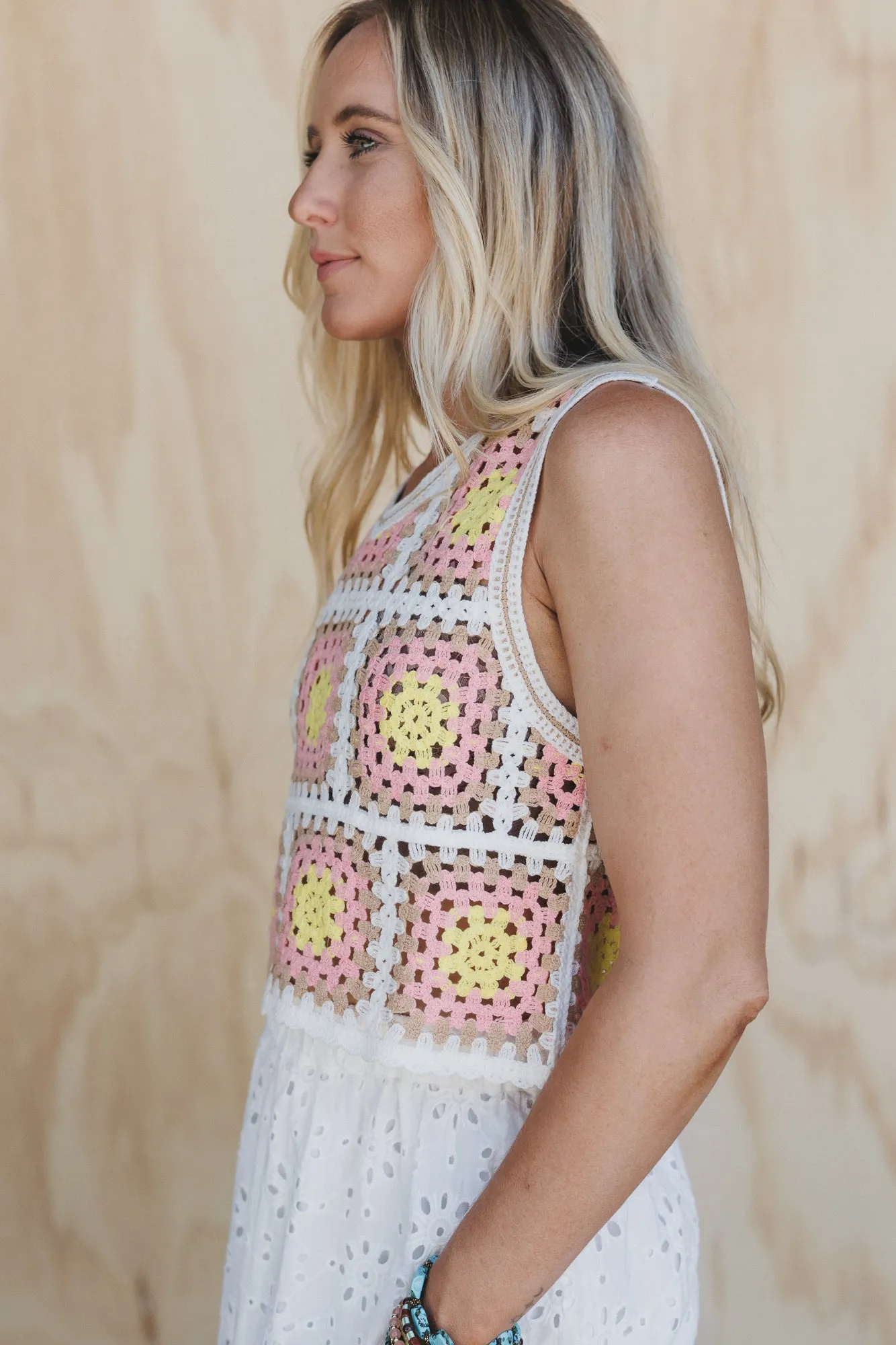 Serene Escape Crochet Top - Pink sold by Three Bird Nest product image thumbnail 3