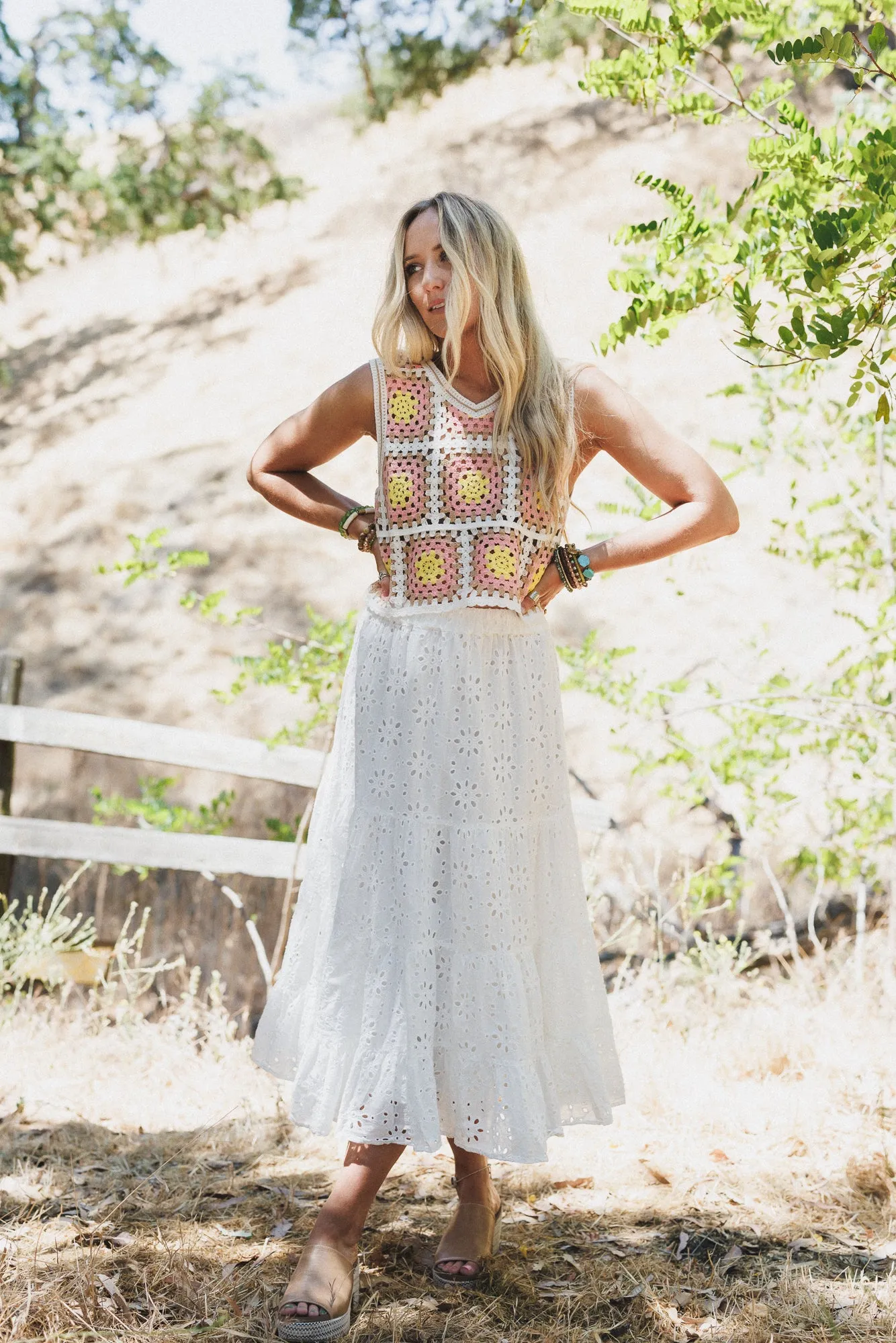 Serene Escape Crochet Top - Pink sold by Three Bird Nest product image thumbnail 2