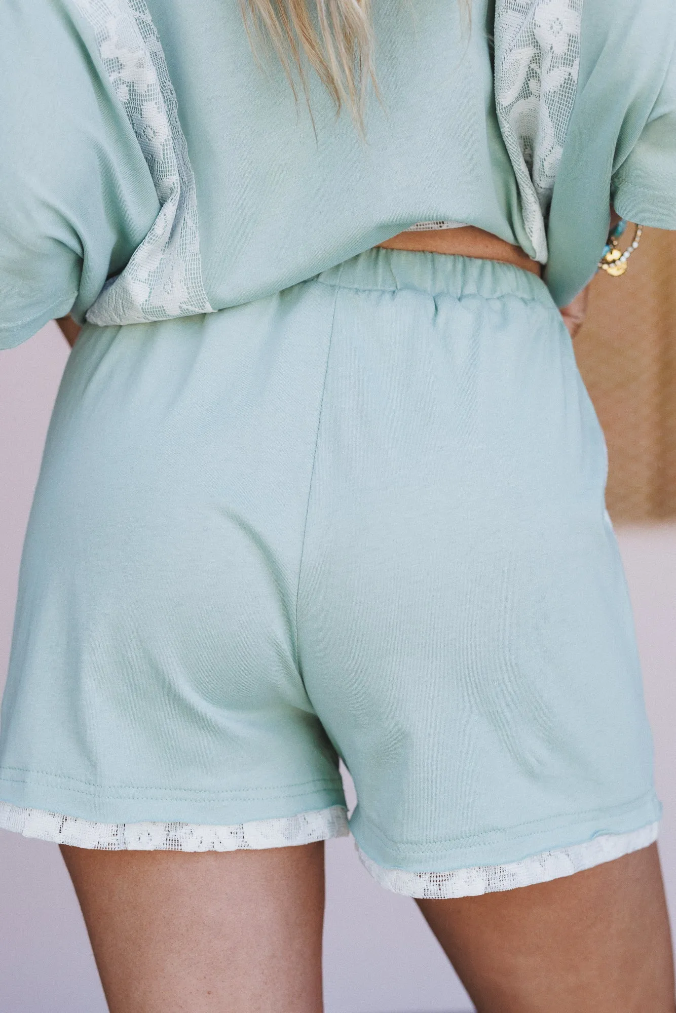 Sienna Fields Drawstring Shorts - Sage sold by Three Bird Nest product image thumbnail 3