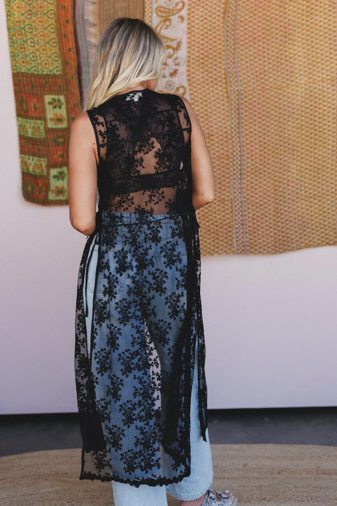 Jenny Lace Duster - Black sold by Three Bird Nest product image thumbnail 5