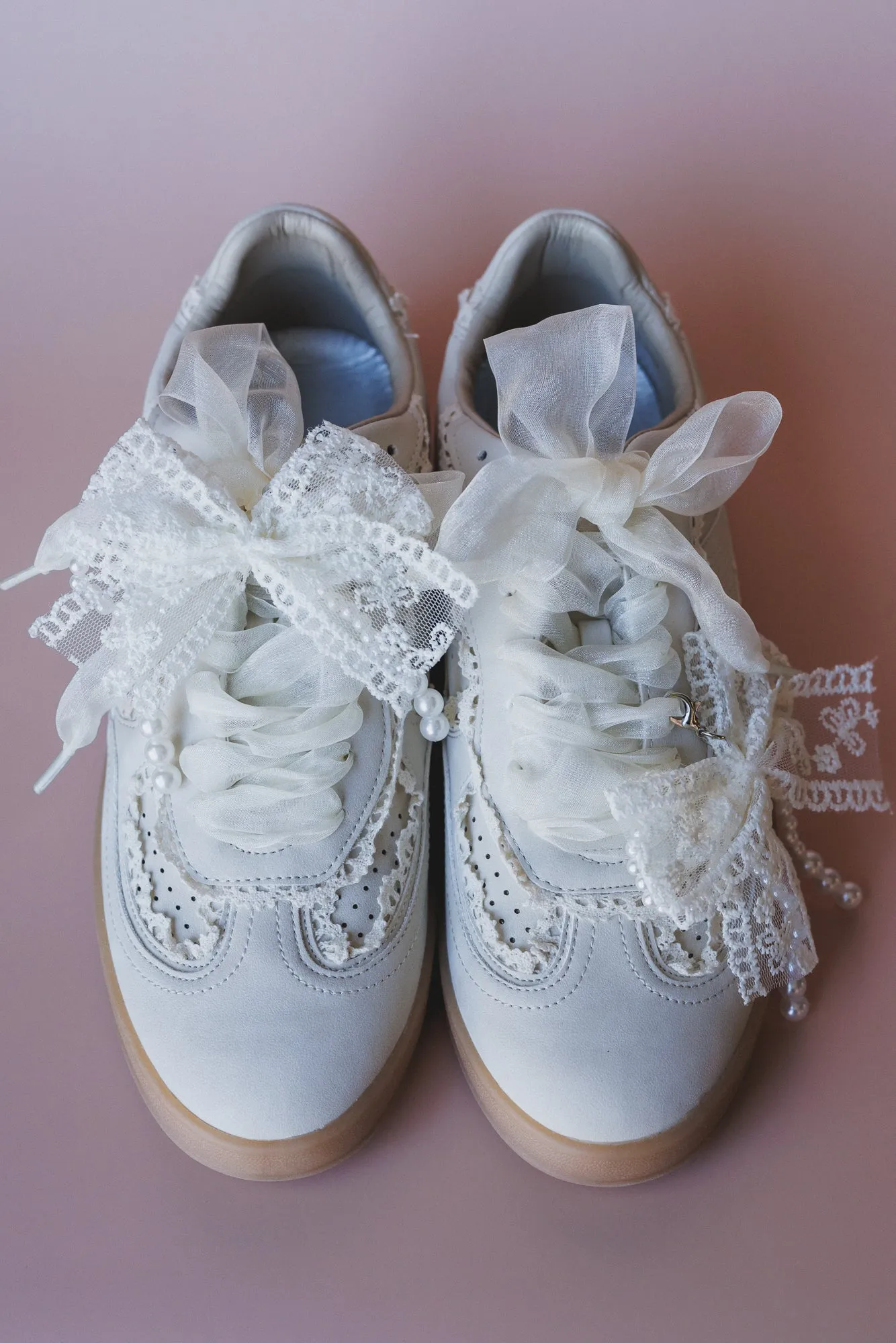 Make It Yours Bow Embroidered Sneakers - Ivory sold by Three Bird Nest product image thumbnail 5