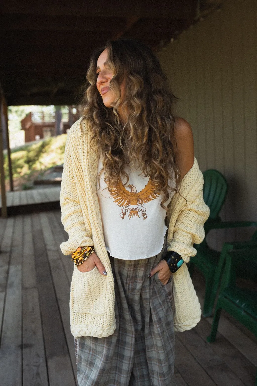 Sweet Melody Chunky Knit Cardigan - Yellow sold by Three Bird Nest product image thumbnail 4
