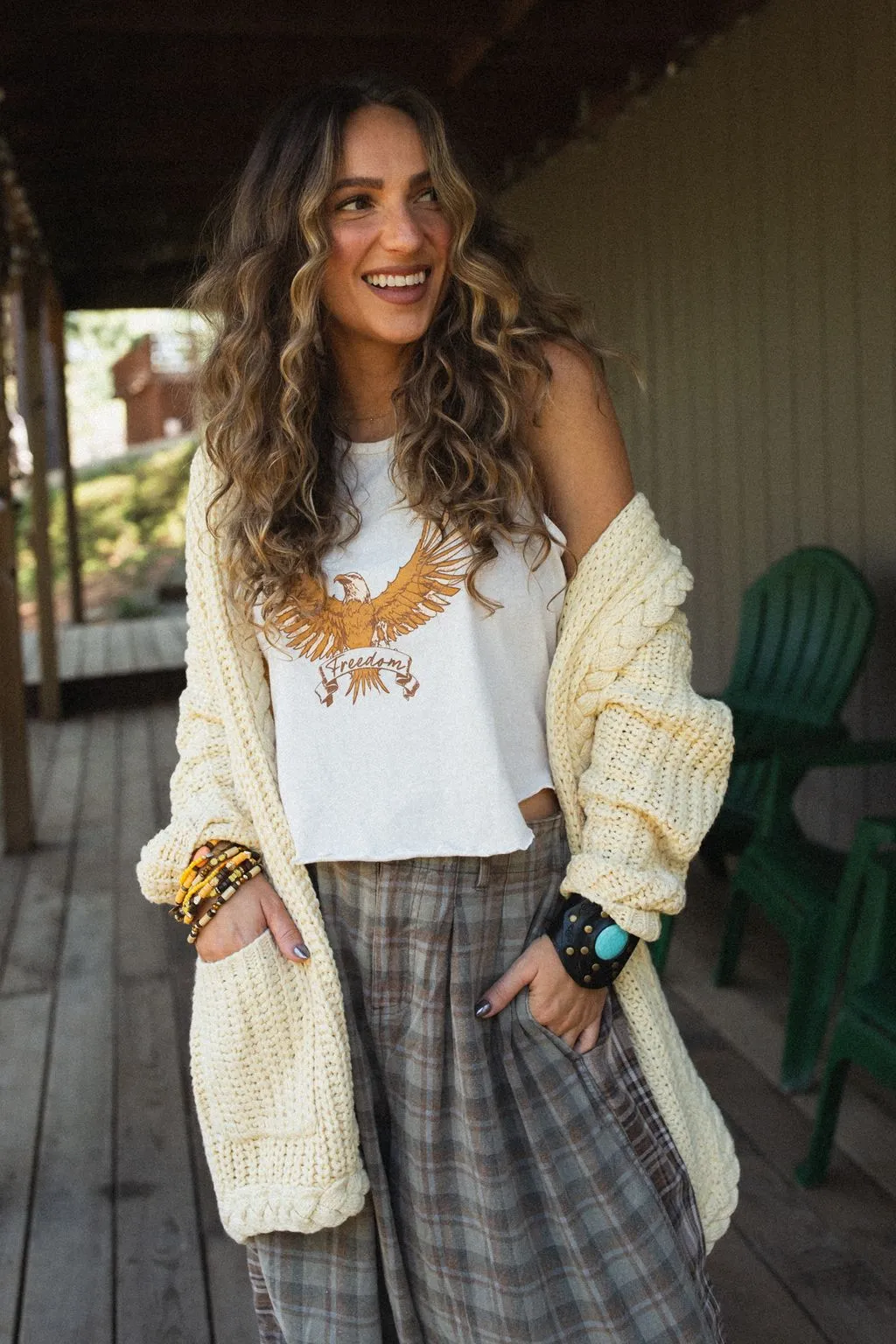 Sweet Melody Chunky Knit Cardigan - Yellow sold by Three Bird Nest product image thumbnail 3