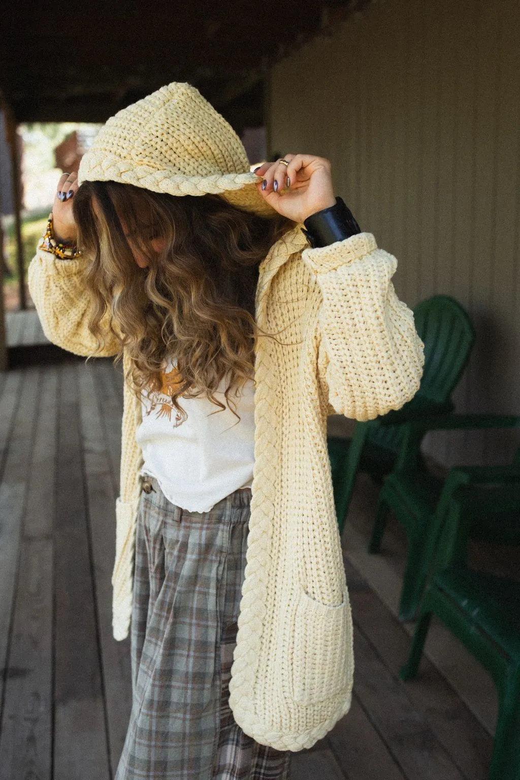 Sweet Melody Chunky Knit Cardigan - Yellow sold by Three Bird Nest product image thumbnail 2