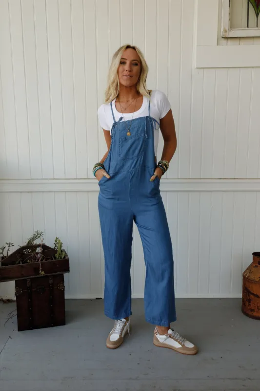 Sunset Bound Jumpsuit - Blue sold by Three Bird Nest