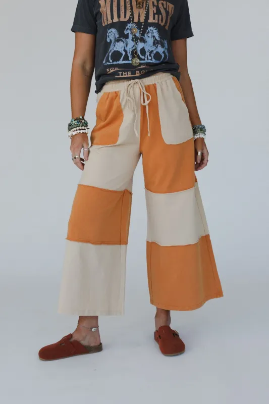 Coastal Colorblock Pants - Camel made by easel