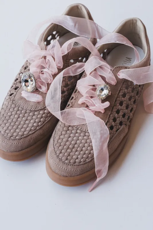 Love Me Woven Sneakers - Dark Taupe sold by Three Bird Nest