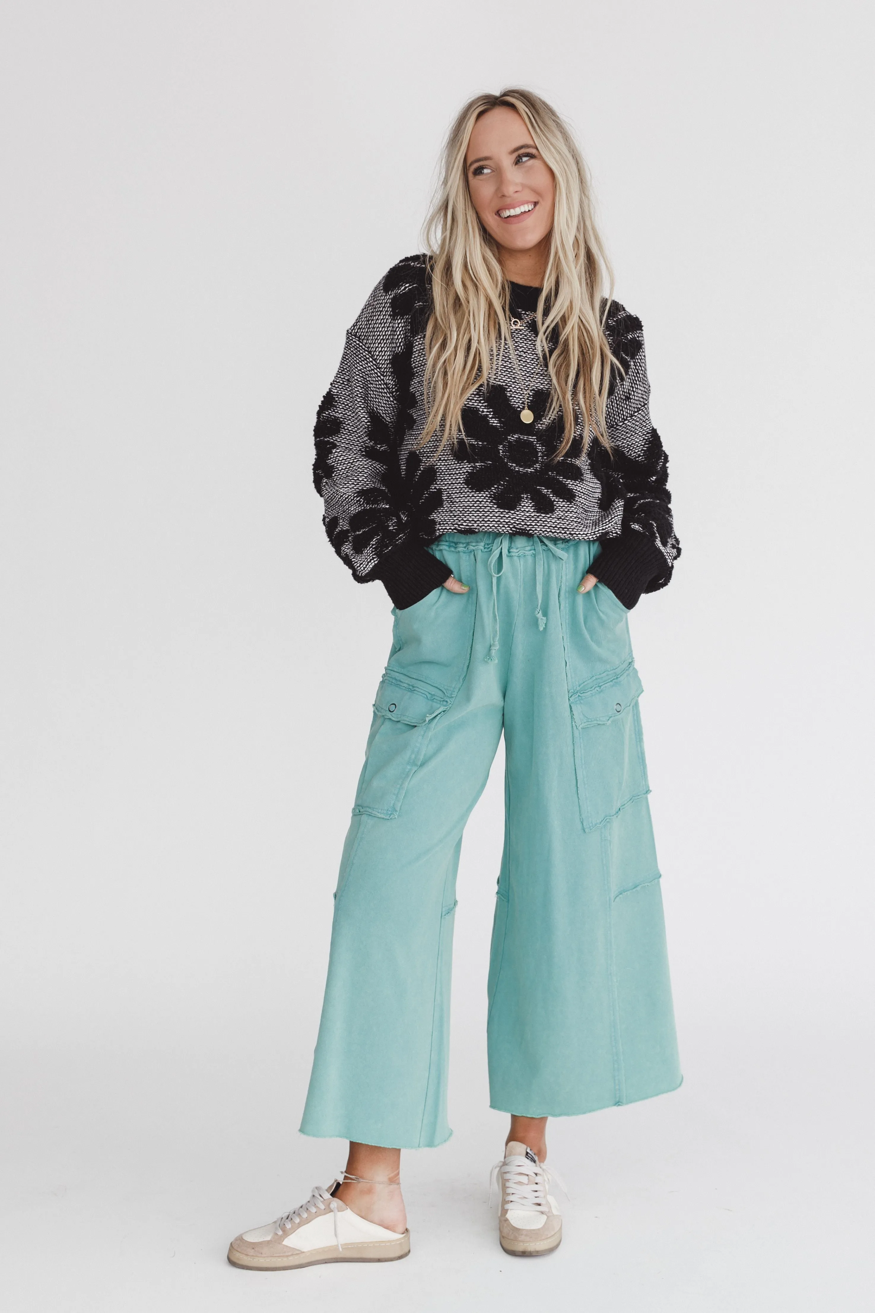 Game On Cargo Wide Leg Pant - Green sold by Three Bird Nest product image thumbnail 3