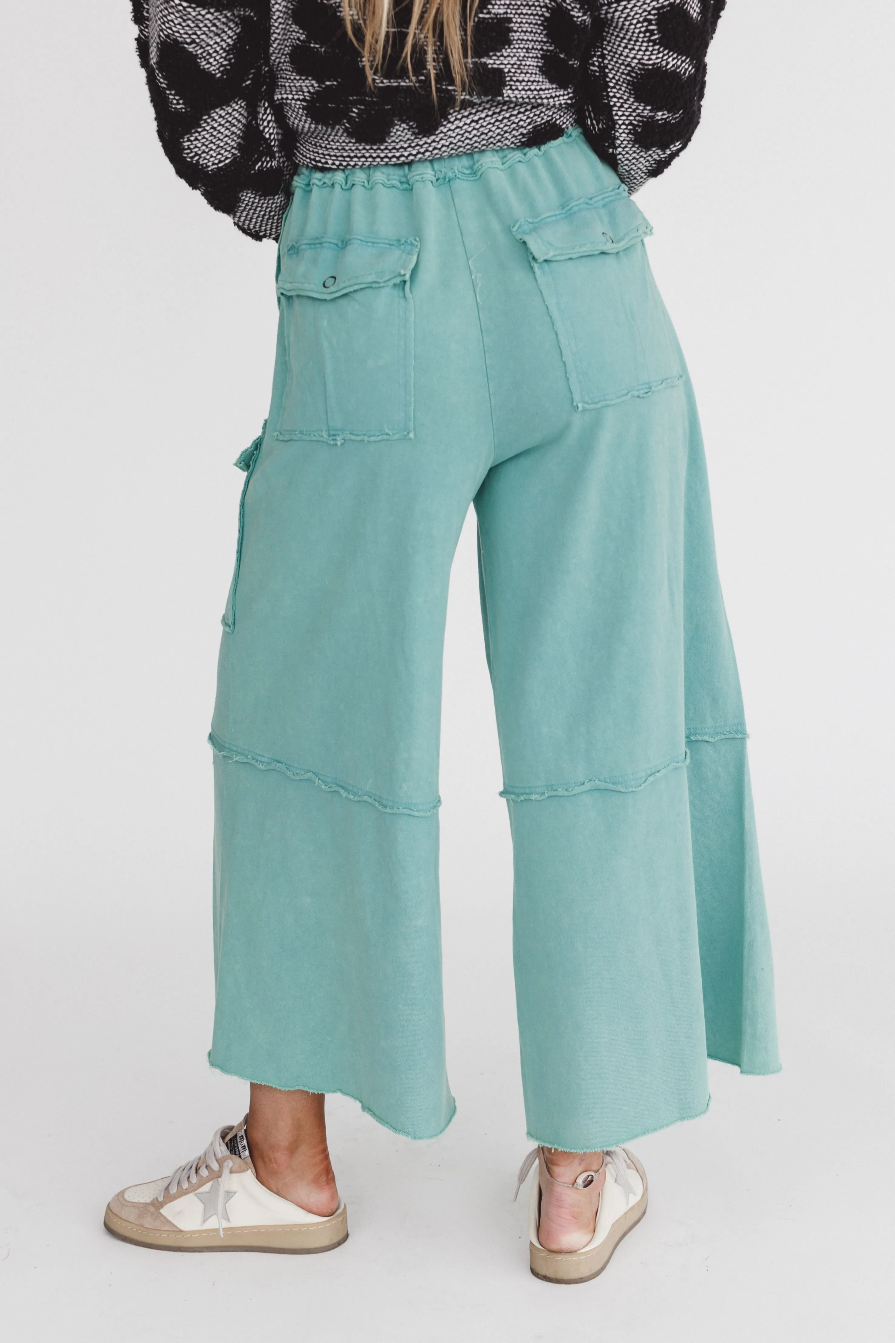 Game On Cargo Wide Leg Pant - Green sold by Three Bird Nest product image thumbnail 5
