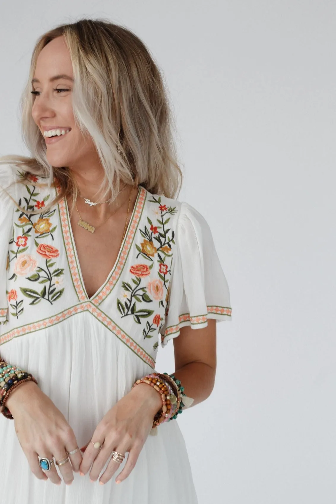 Magdaline Mini Dress - Ivory sold by Three Bird Nest product image thumbnail 5