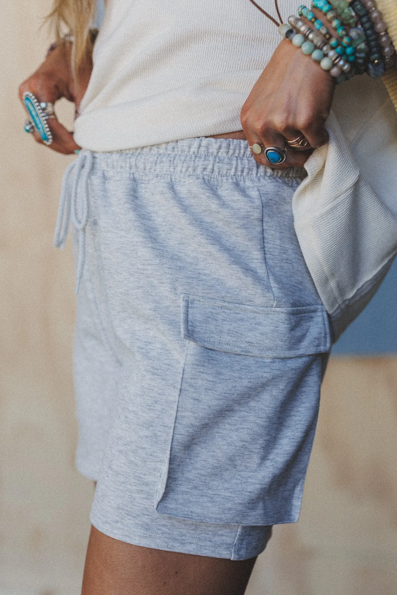 Sundown Trails Shorts - Gray sold by Three Bird Nest product image thumbnail 3