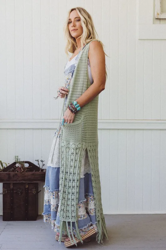 The Nest Seaside Soul Duster - Sage sold by Three Bird Nest