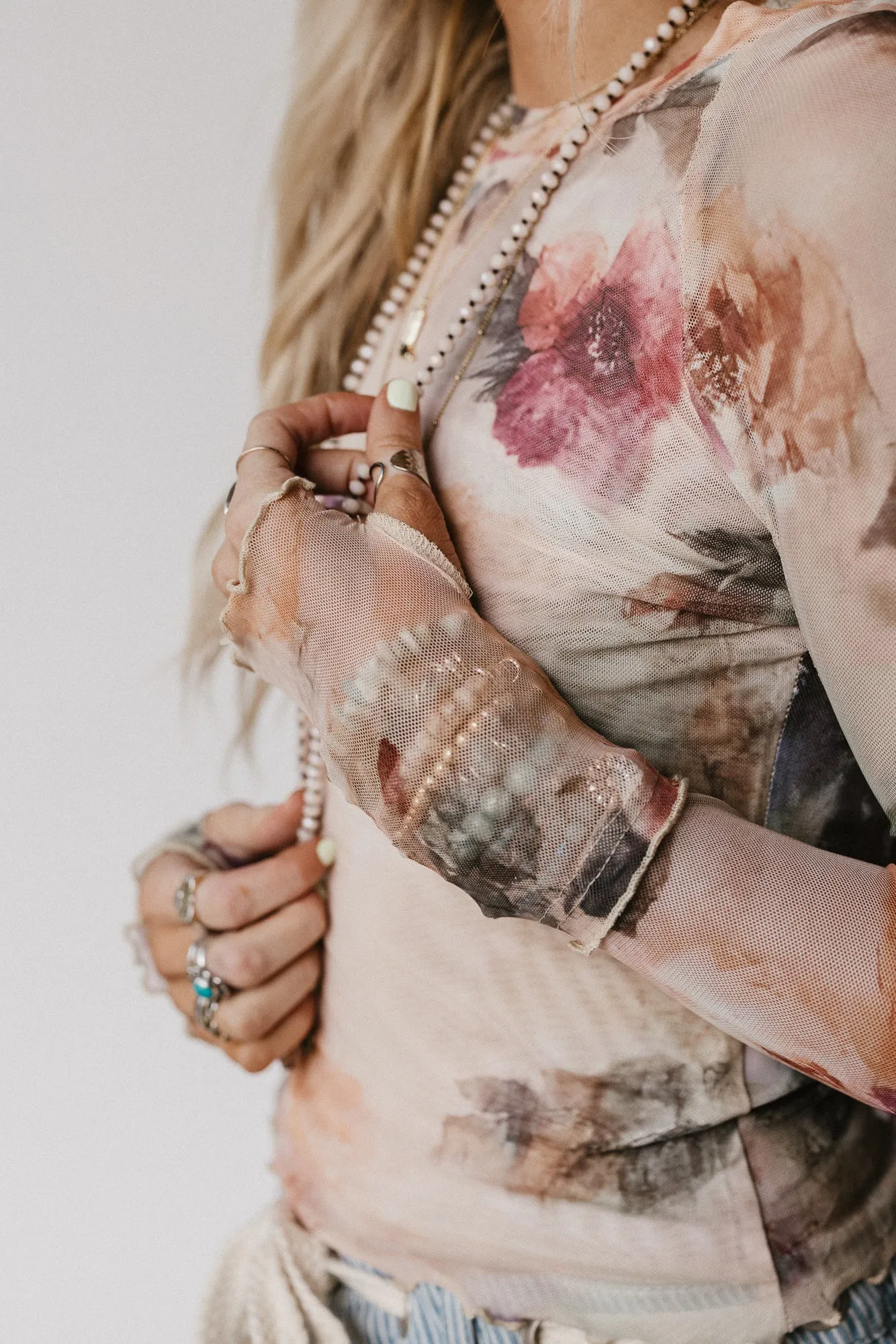 So Charming Floral Top - Natural sold by Three Bird Nest product image thumbnail 3