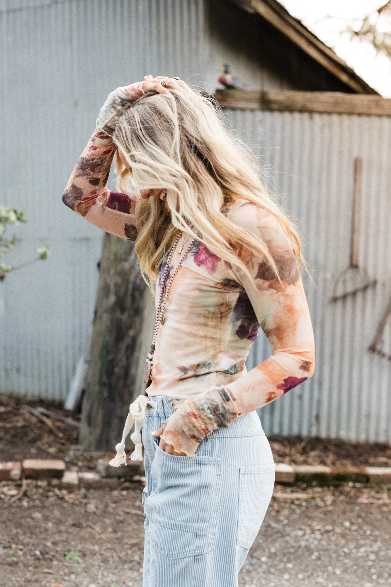 So Charming Floral Top - Natural sold by Three Bird Nest product image thumbnail 2