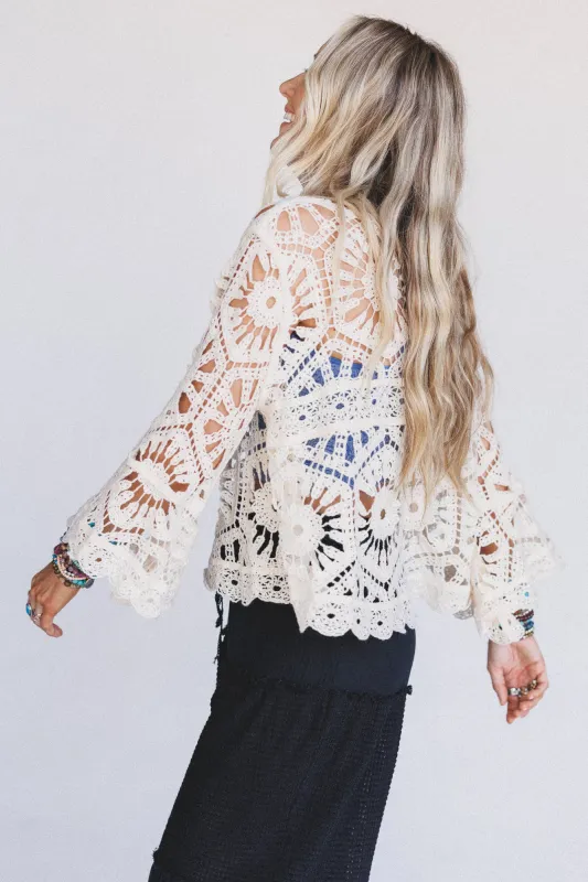 Crush Worthy Crochet Top - Cream sold by Three Bird Nest