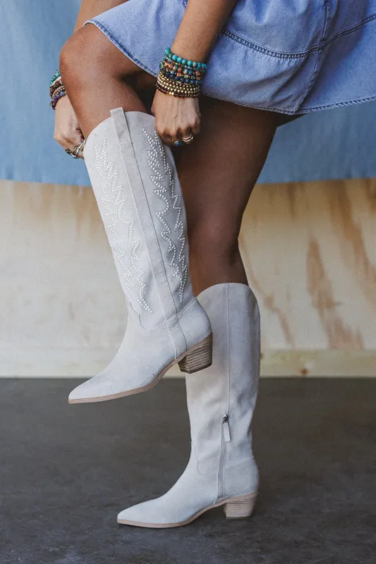 Desert Pearl Western Boots - Off White sold by Three Bird Nest