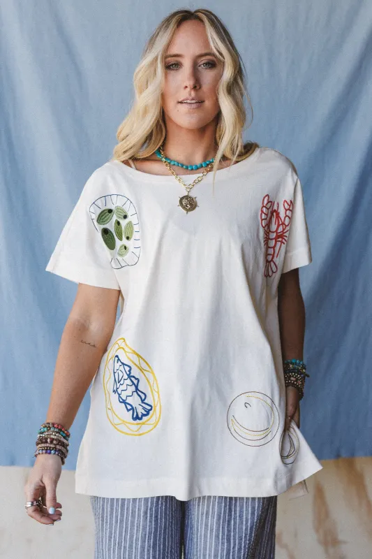 Saltwater Soiree Top - Ivory made by easel