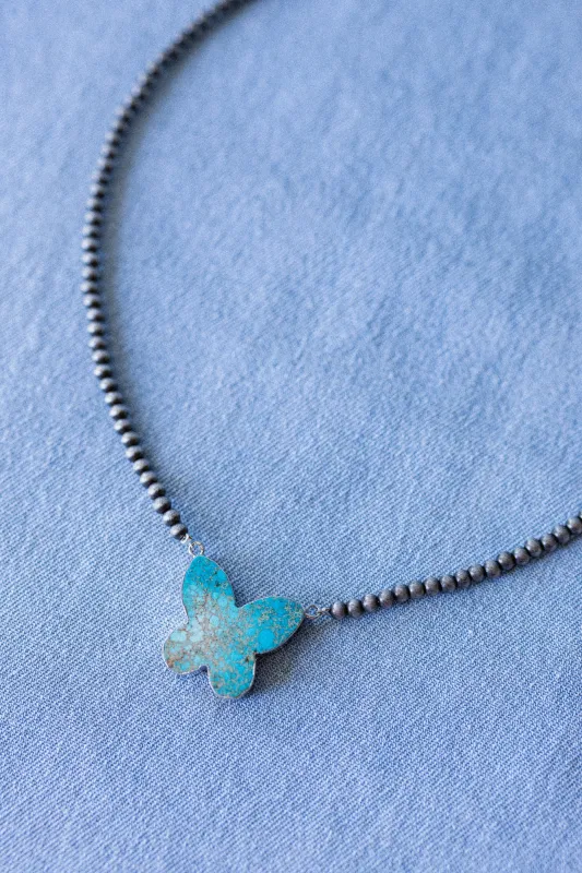 New Wings Necklace -  Turquoise sold by Three Bird Nest