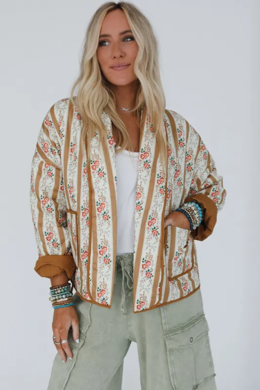 Willow Creek Quilted Jacket - Camel sold by Three Bird Nest