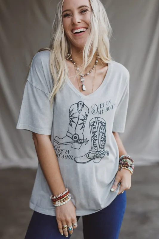 Soul On Fire Graphic Tee - Slate sold by Three Bird Nest