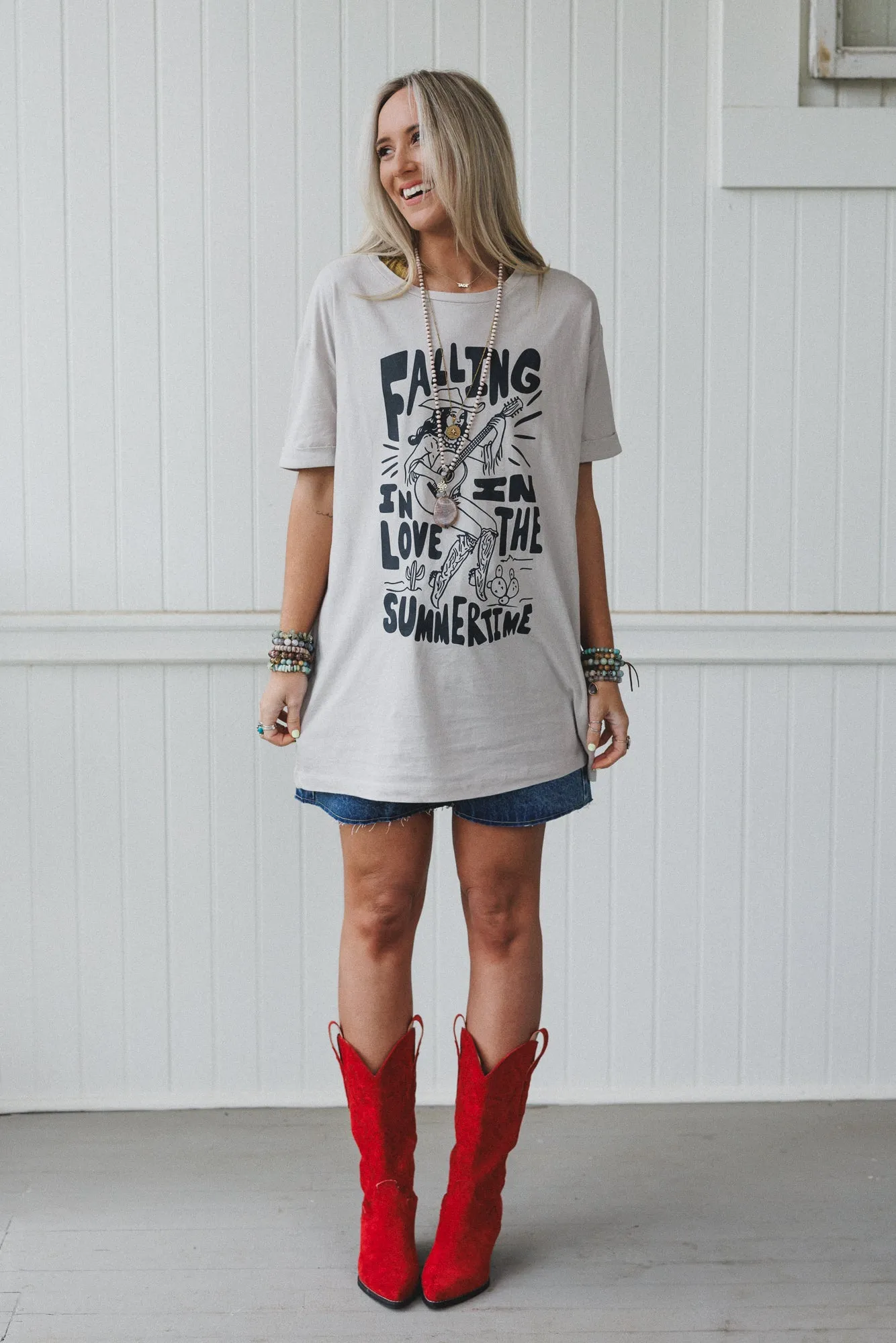 Wild West Love Graphic Tee - Gray sold by Three Bird Nest product image thumbnail 2