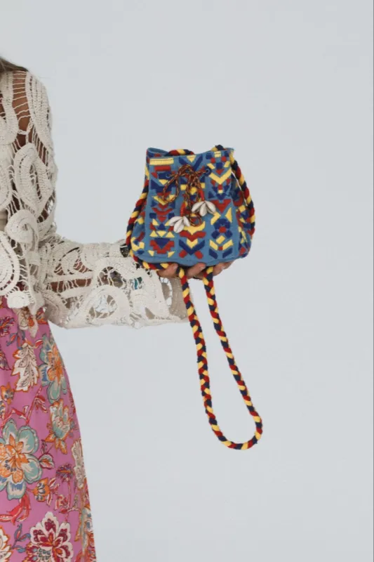 Holden Denim Embroidered Bag - Denim sold by Three Bird Nest