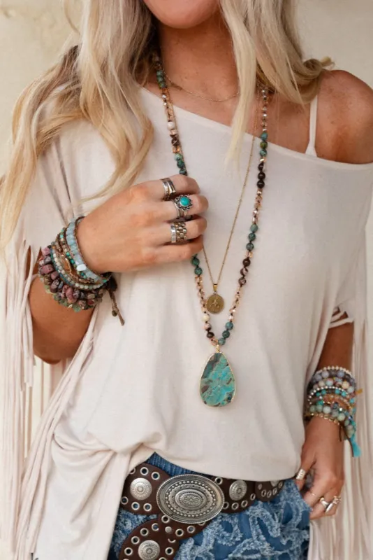 Evergreen Necklace - Jade sold by Three Bird Nest