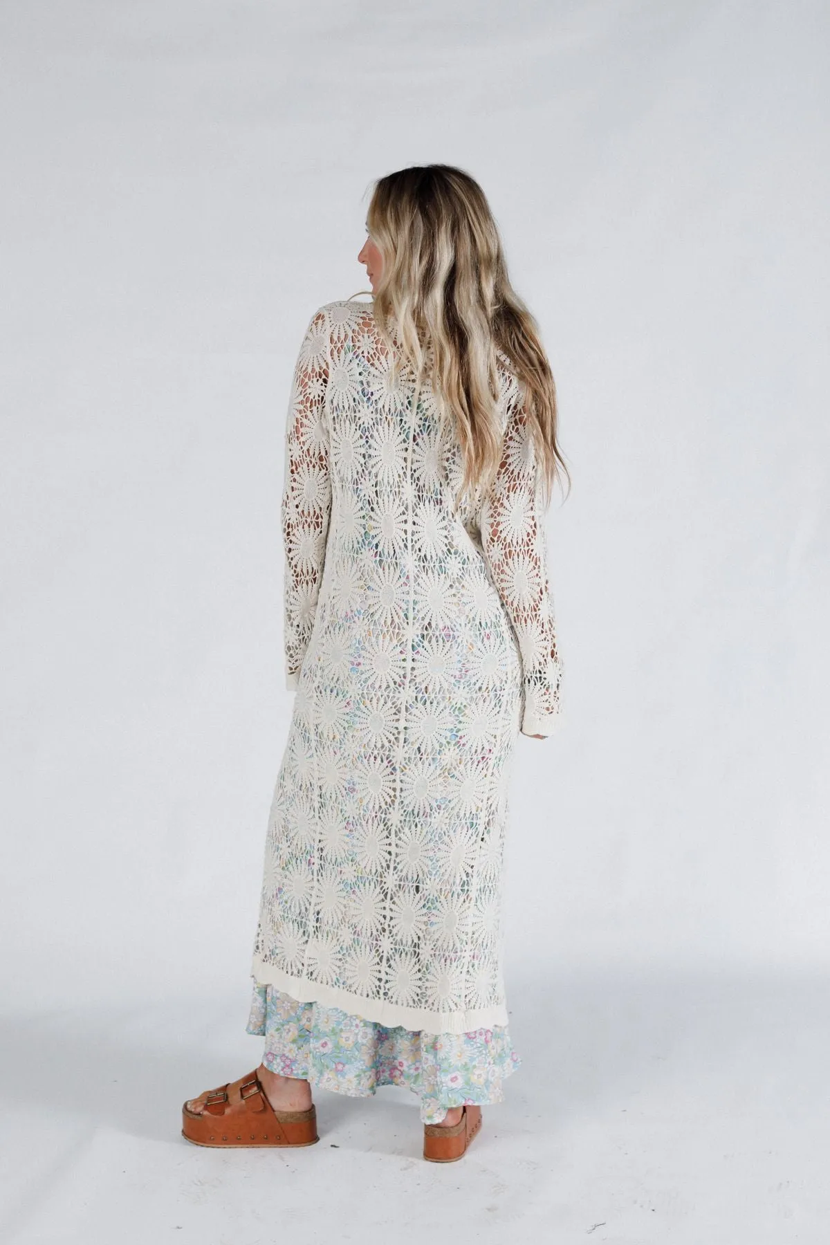 Garden Muse Crochet Duster - Natural sold by Three Bird Nest product image thumbnail 4