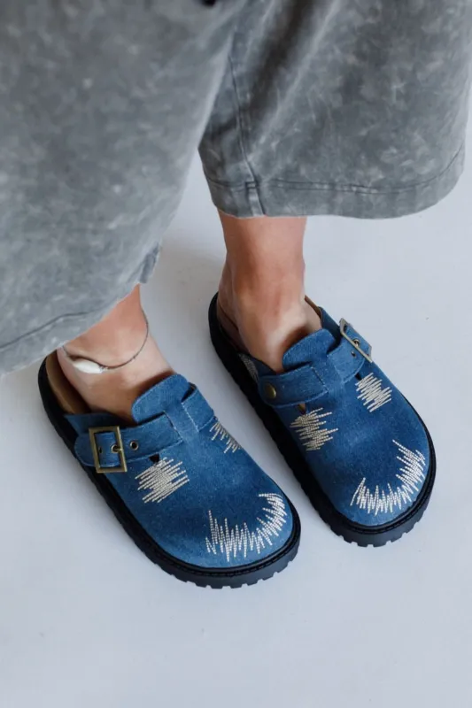 Bliss Bound Mules - Navy sold by Three Bird Nest
