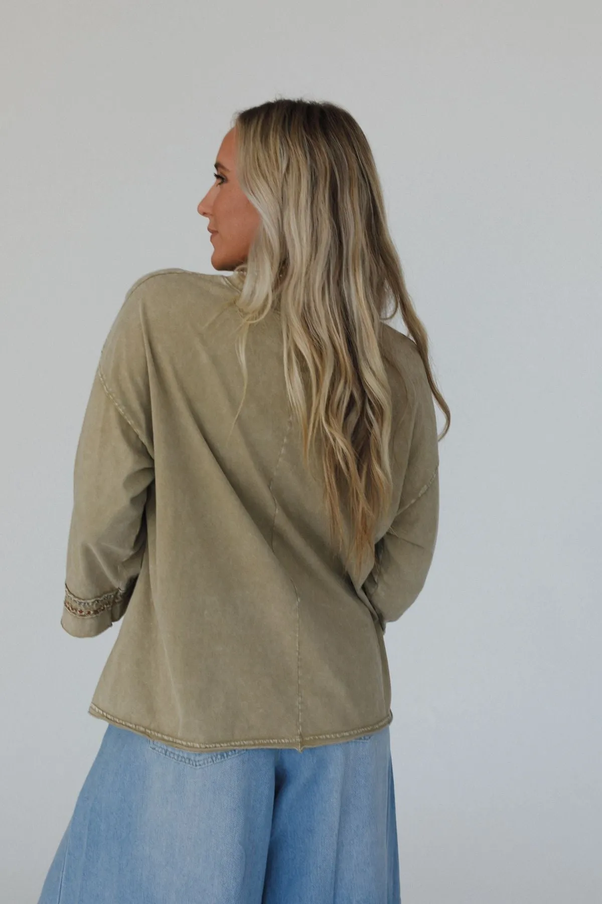 Josephine Peace Patchwork Top - Olive sold by Three Bird Nest product image thumbnail 4