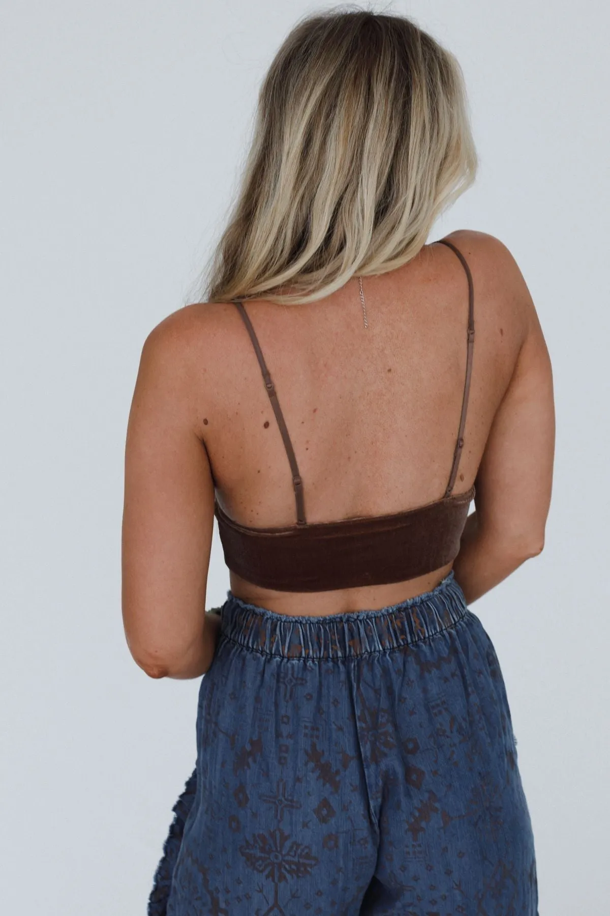 Mod Velvet Bralette - Mocha sold by Three Bird Nest product image thumbnail 3