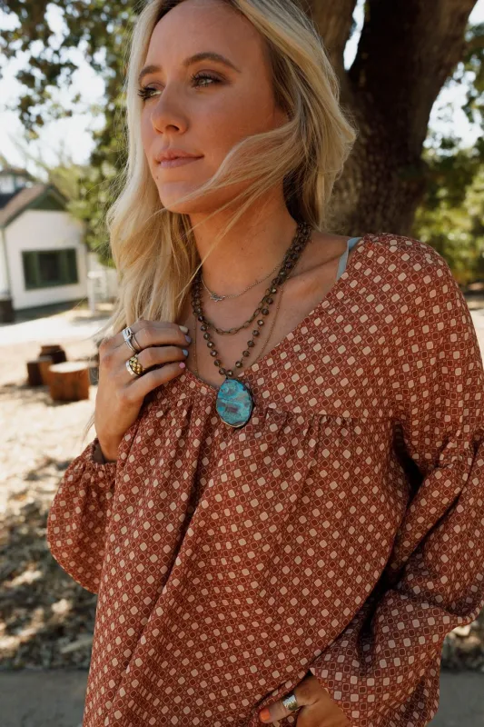 Dezi Necklace - Blue sold by Three Bird Nest