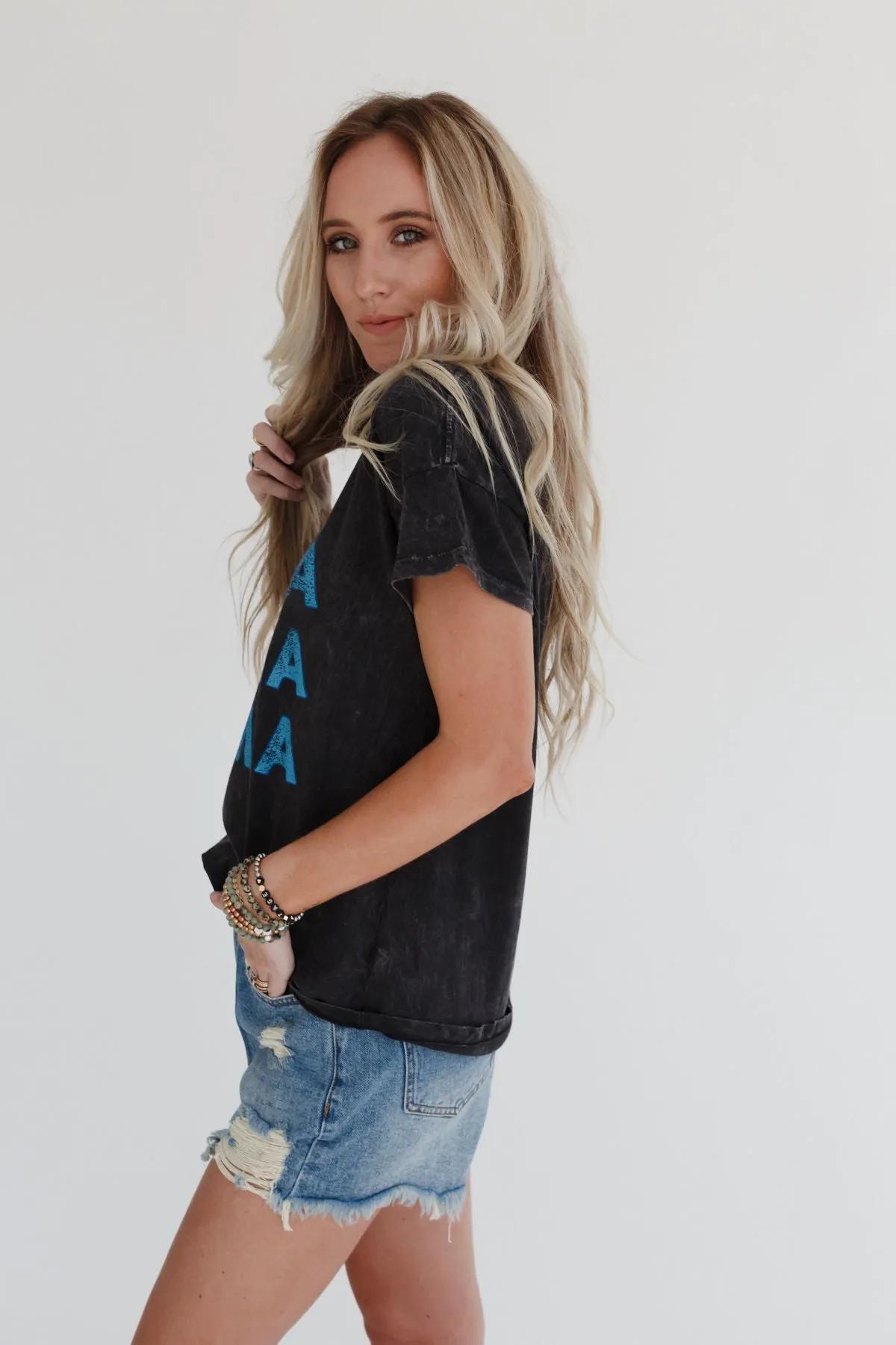 Thunder Mama Vintage Graphic Tee - Charcoal sold by Three Bird Nest product image thumbnail 4