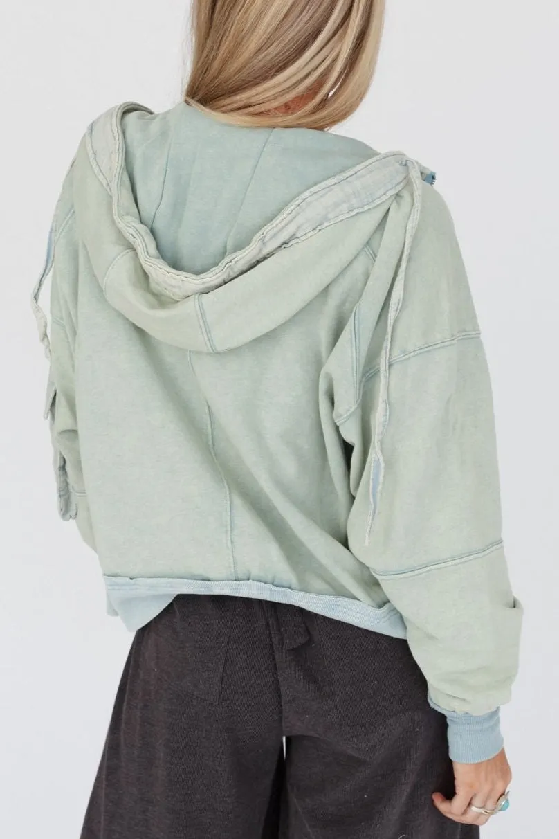 Adventure Awaits Hooded Jacket - Washed Blue sold by Three Bird Nest product image thumbnail 3