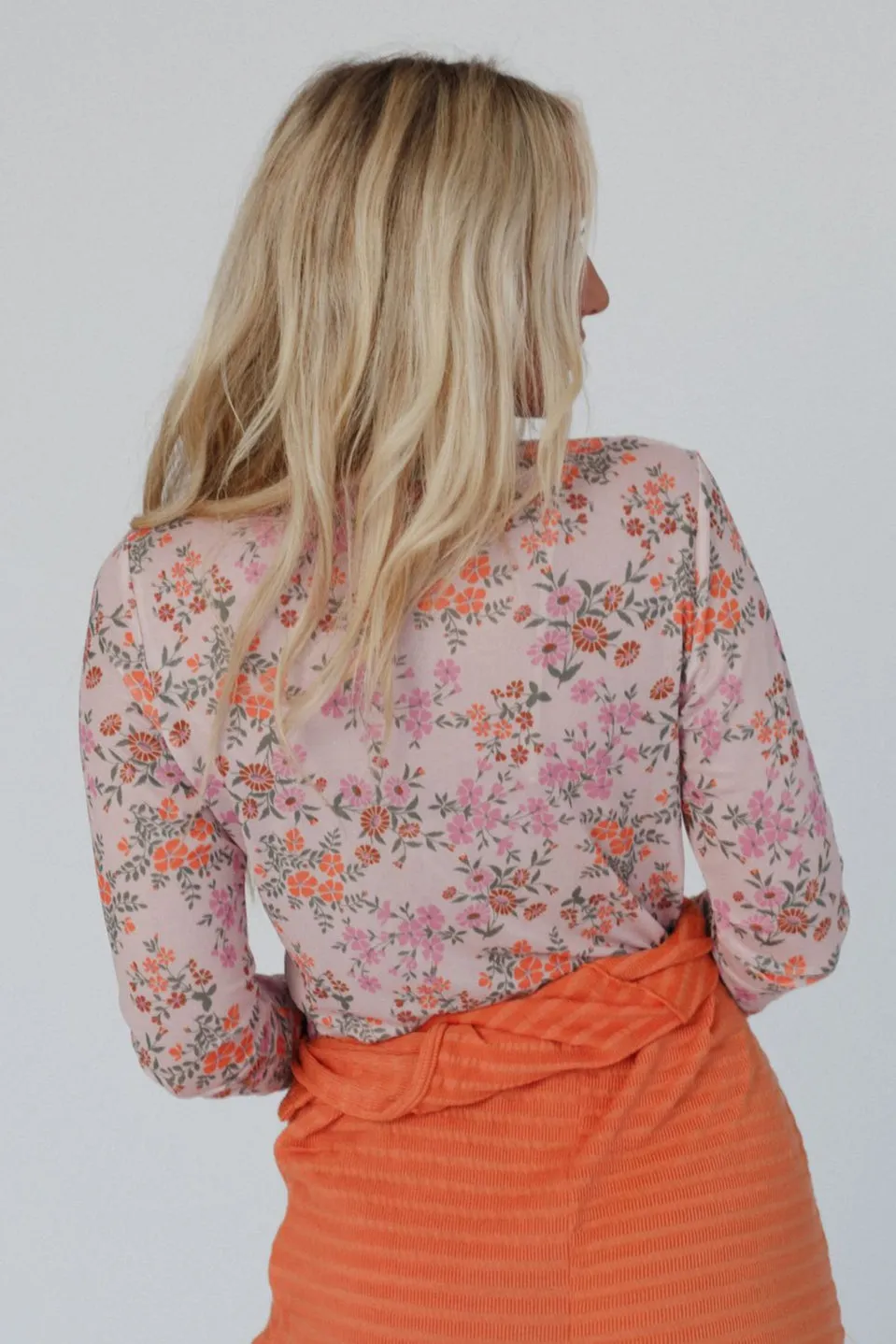 The Nest Made You Blush Floral Top - Pink Floral sold by Three Bird Nest product image thumbnail 4
