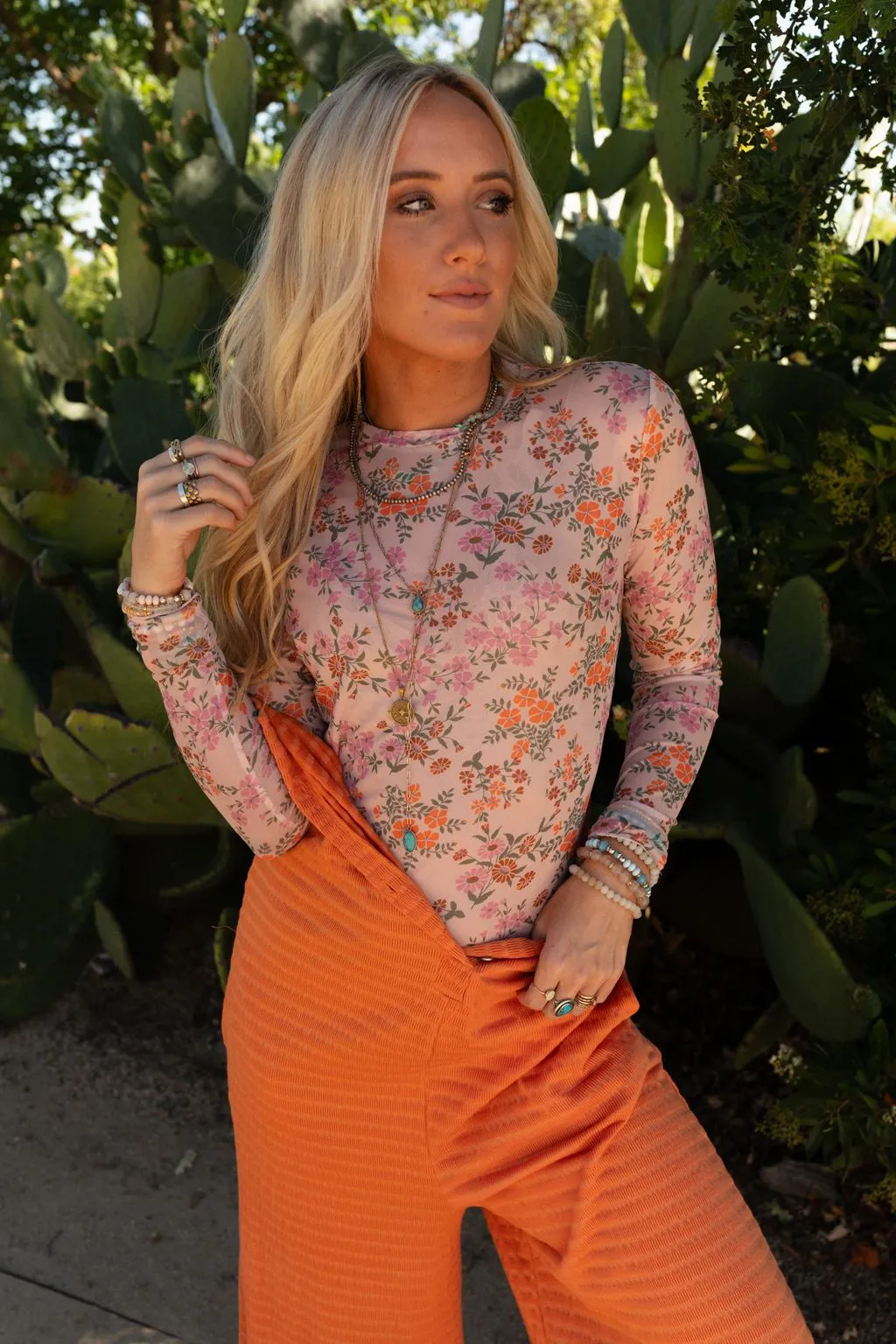 The Nest Made You Blush Floral Top - Pink Floral sold by Three Bird Nest
