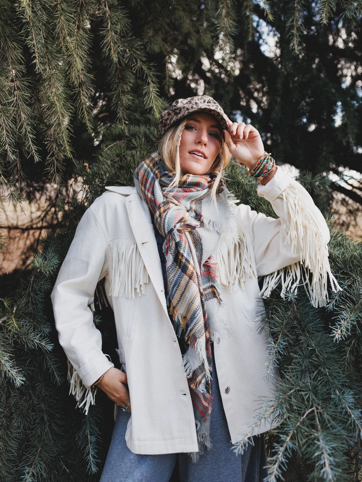 Jackson Hole Button Down Jacket - White sold by Three Bird Nest product image thumbnail 2
