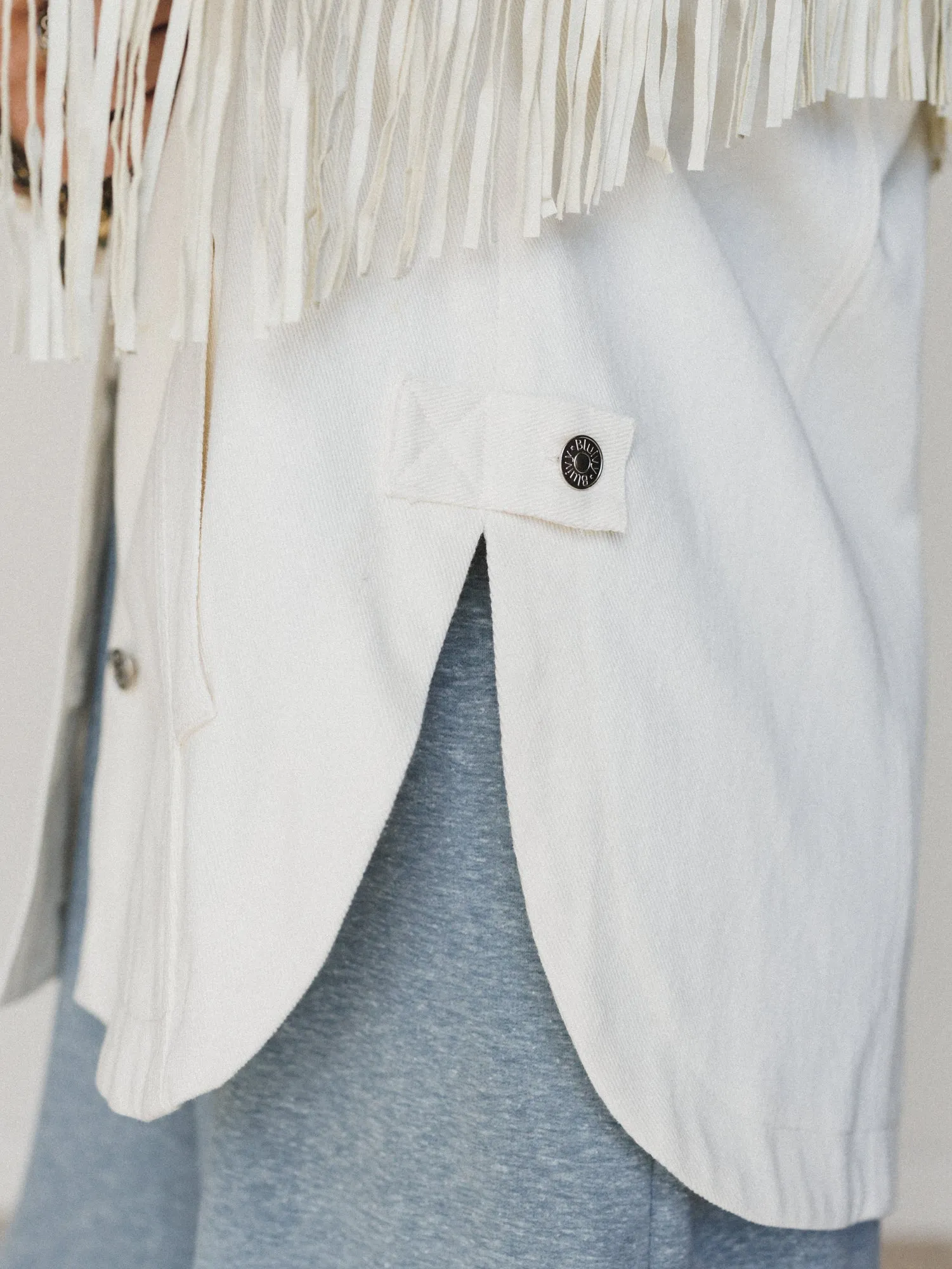 Jackson Hole Button Down Jacket - White sold by Three Bird Nest product image thumbnail 4