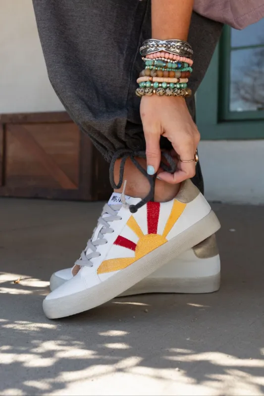 Sun Rays Retro Sneakers - White sold by Three Bird Nest