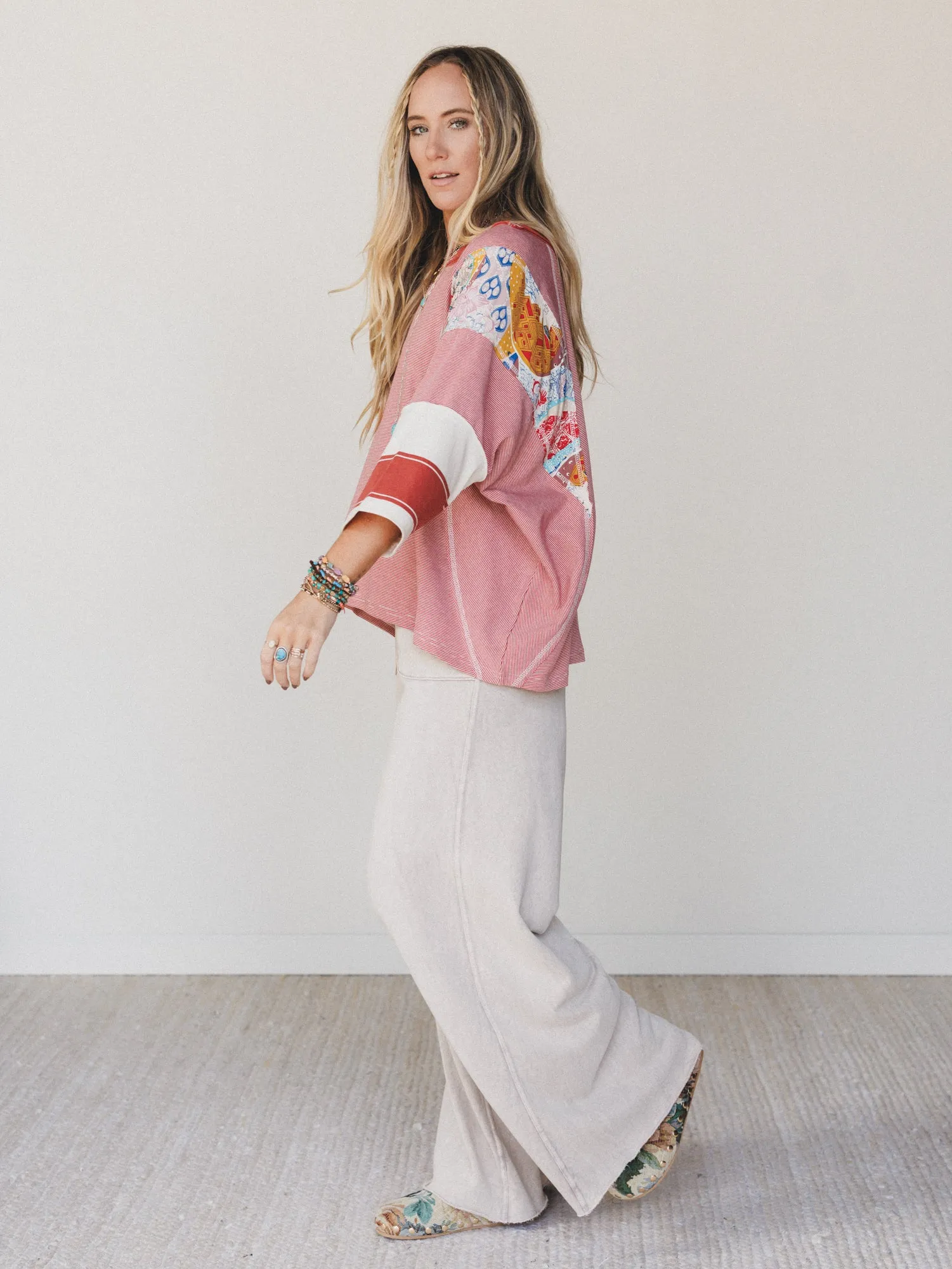 Britt Patchwork Top - Red sold by Three Bird Nest product image thumbnail 3