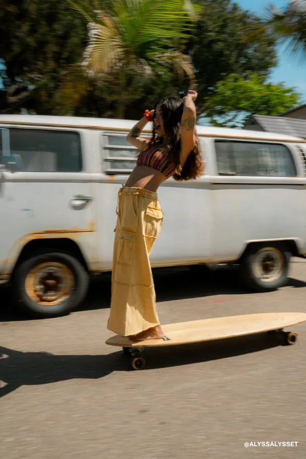 Game On Cargo Wide Leg Pant - Mustard sold by Three Bird Nest product image thumbnail 4