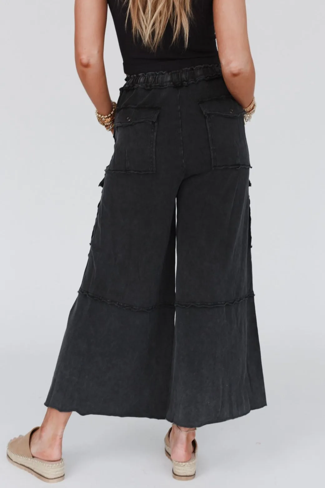 Game On Cargo Wide Leg Pant - Black sold by Three Bird Nest product image thumbnail 5