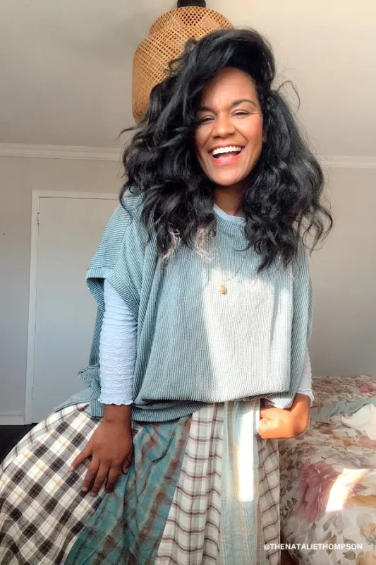 The Nest Moon Glow Texture Knit Top - Seafoam sold by Three Bird Nest