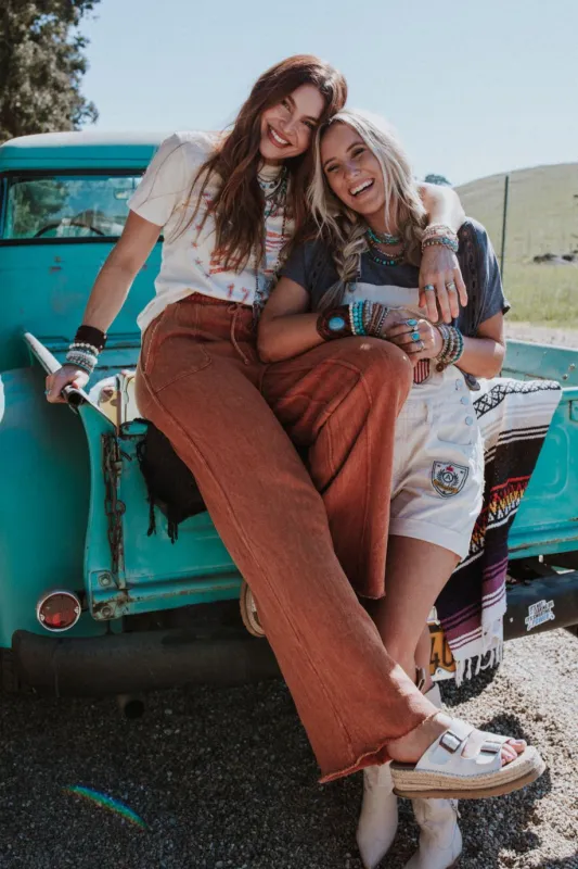 Relaxing Robin Wide Leg Pant - New Brick sold by Three Bird Nest